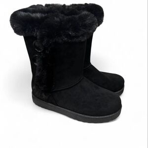 ✨SONOMA New!! Black Winter Boots with Fur Trim, Size 7.5 Women's✨